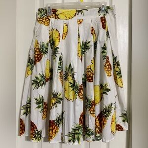 Sucrefas pineapple pleated a-line skirt